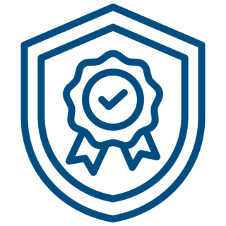 Mask group-2 Shield with checkmark and ribbon icon.